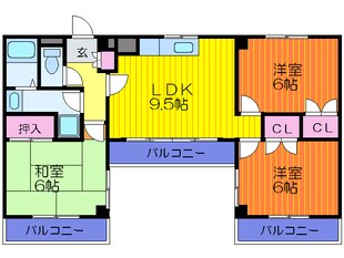 コスモハイツの物件間取画像